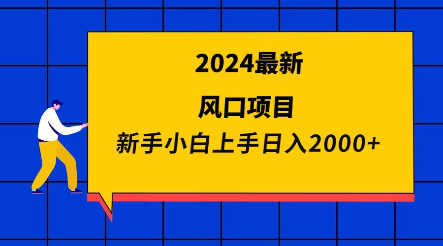 （9483期）2024最新风口项目 新手小白日入2000+