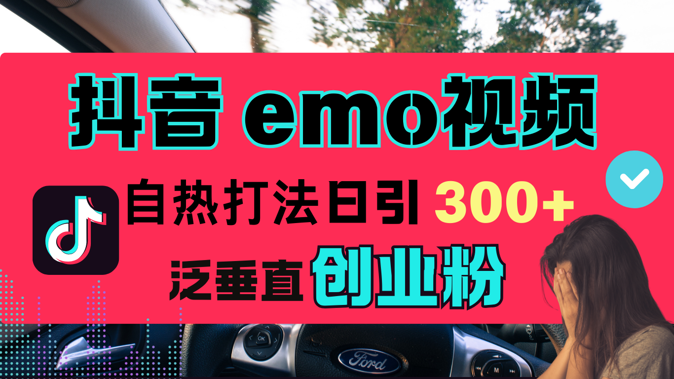 抖音“EMO视频”自热流打法，日引300+泛垂直创业粉-资源之家
