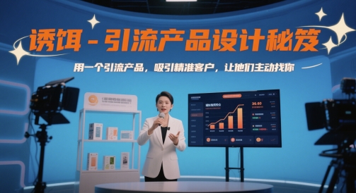 诱饵-引流产品设计秘笈，用一个引流产品，吸引精准客户，让他们主动找你