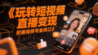 玩转短视频直播变现，把握视频号金风口