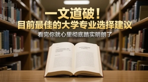 【精】付费文章：一文道破！目前最佳的大学专业选择建议，看完你就心里彻底踏实明朗了