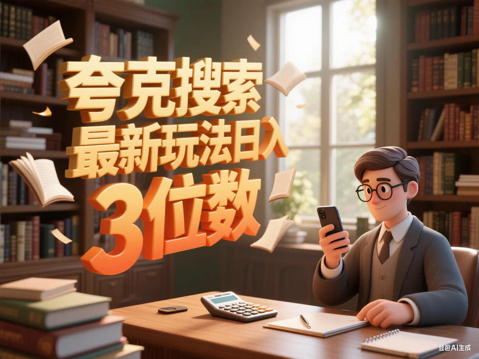夸克搜索最新玩法日入3位数