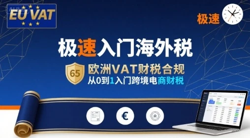 【精】极速入门海外税，欧洲VAT财税合规，从0到1入门跨境电商财税