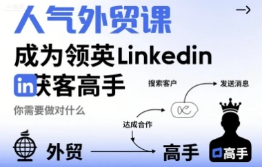 【精】人气外贸课-成为领英Linkedin获客高手,你需要做对什么-资源之家 【精】人气外贸课-成为领英Linkedin获客高手,你需要做对什么-资源之家
