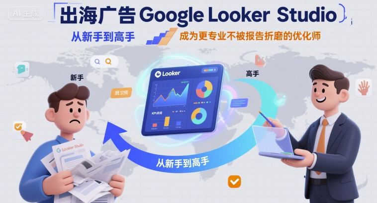 出海广告Google Looker Studio从新手到高手，成为更专业不被报告折磨的优化师