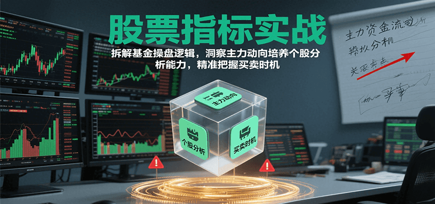 股票指标实战，基金操盘逻辑拆解，洞察主力动向培养个股分析能力把握买卖时机(更新)