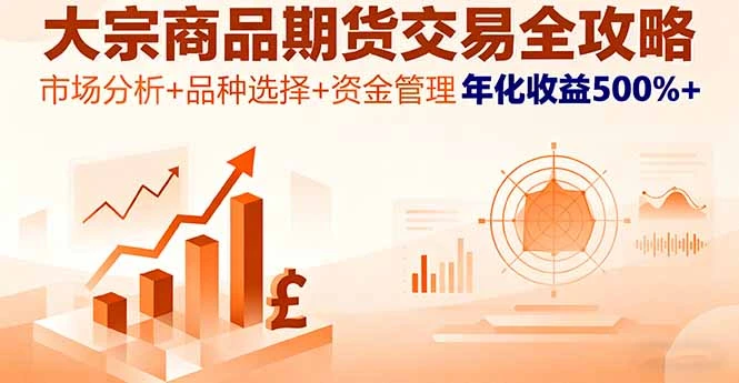 【精】大宗商品期货交易全攻略，市场分析+品种选择+资金管理，年化收益500%+