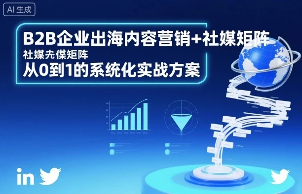【精】B2B企业出海内容营销+社媒矩阵，从0到1的系统化实战方案