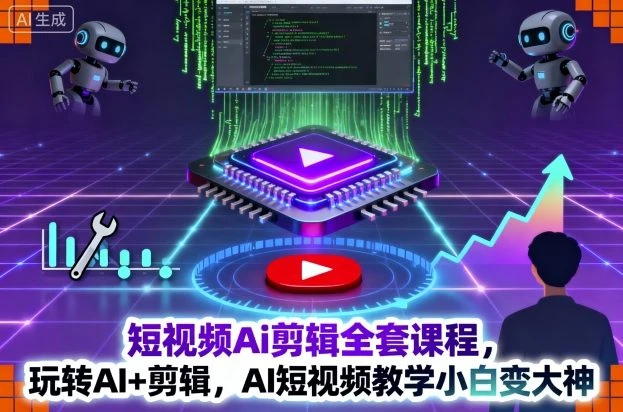 【精】短视频Ai剪辑全套课程,玩转AI+剪辑,AI短视频教学小白变大神-资源之家 【精】短视频Ai剪辑全套课程,玩转AI+剪辑,AI短视频教学小白变大神-资源之家