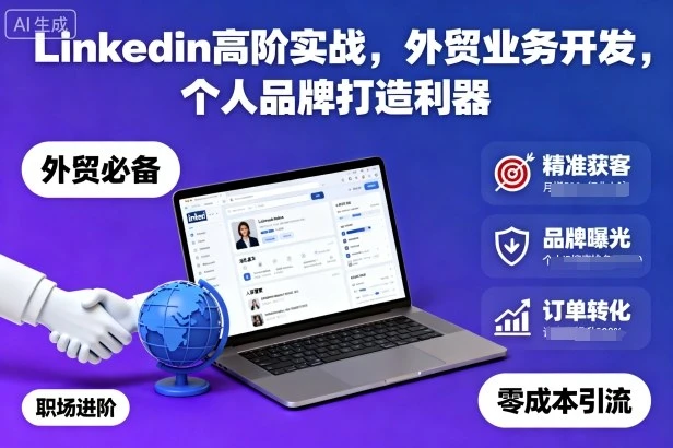 【精】Linkedin高阶实战，外贸业务开发，个人品牌打造利器