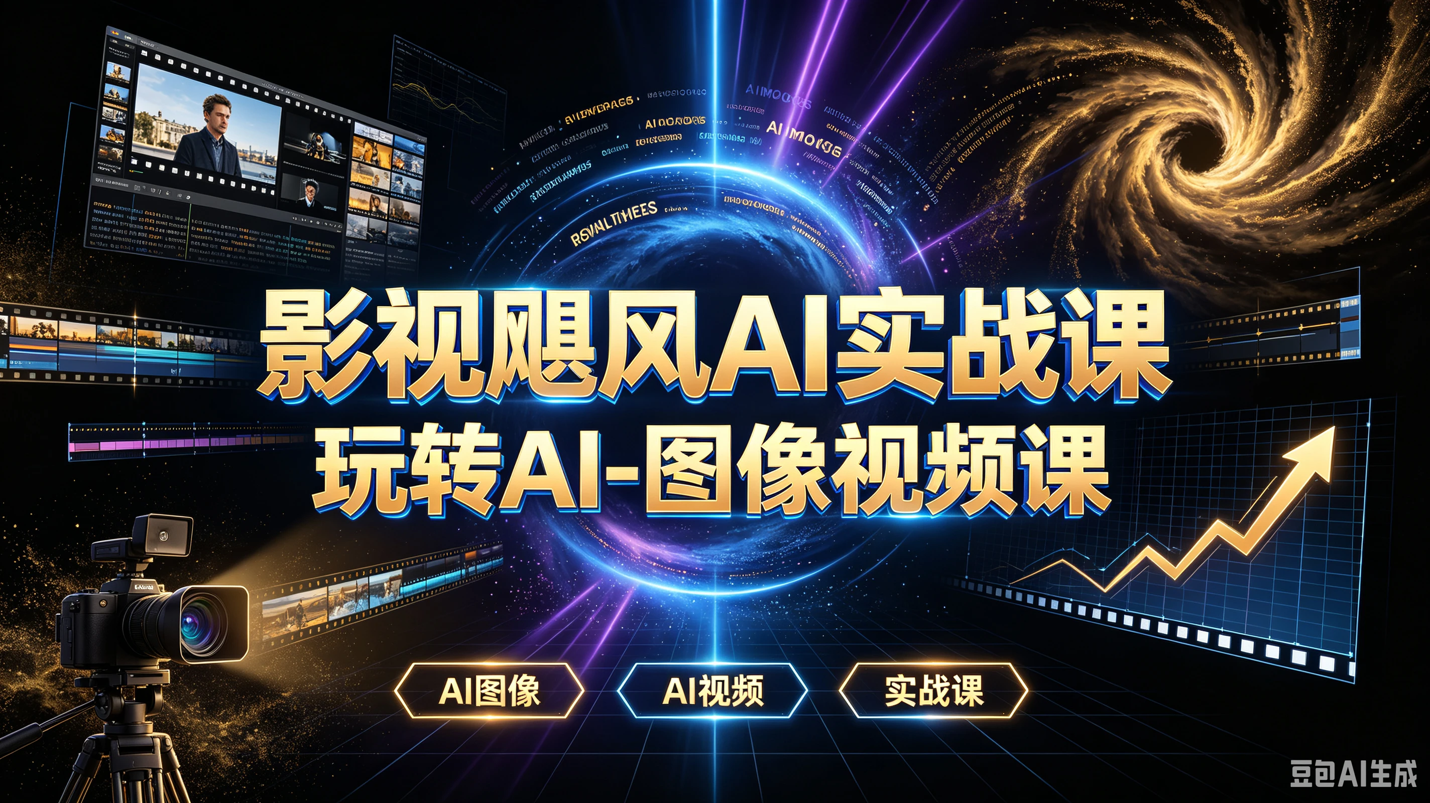 【精】影视飓风AI实战课玩转AI-图像视频课，AI图像、AI视频、实战课