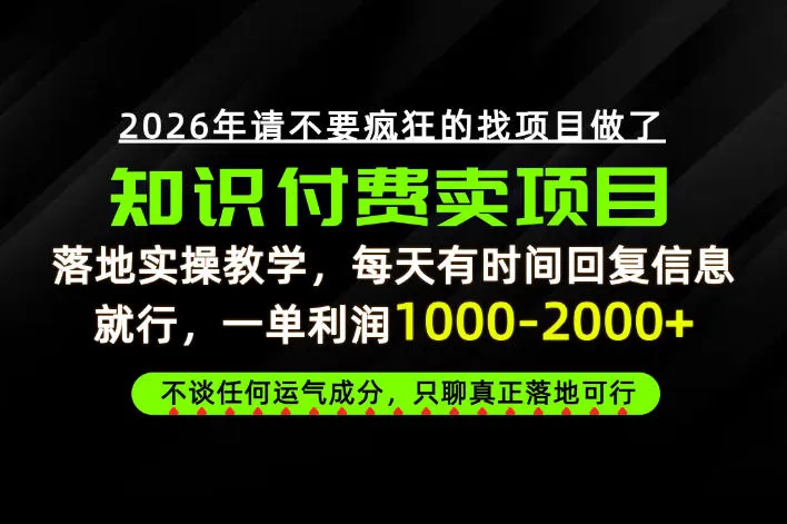 为什么做项目总是被割,为什么卖项目月入10w+,我们普通人应该怎么真正开始賺钱?【揭秘】