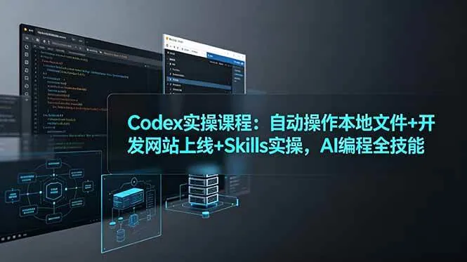(19009期)Codex实操课程:自动操作本地文件+开发网站上线+Skills实操,AI编程全技能-资源之家 (19009期)Codex实操课程:自动操作本地文件+开发网站上线+Skills实操,AI编程全技能-资源之家