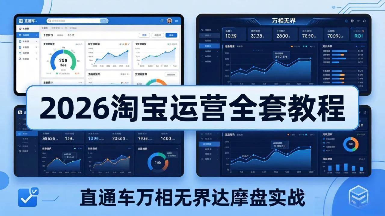 (19288期)2026淘宝运营全套教程(更新7月),直通车万相无界达摩盘实战,从基础到进阶提升流量转化 (19288期)2026淘宝运营全套教程(更新7月),直通车万相无界达摩盘实战,从基础到进阶提升流量转化
