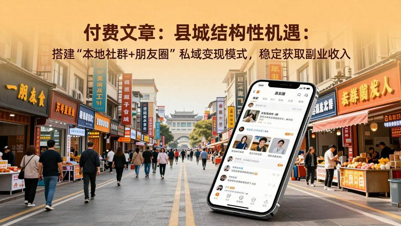 (17518期)付费文章:县城结构性机遇:搭建“本地社群+朋友圈”私域变现模式,稳定获取副业收入-资源之家 (17518期)付费文章:县城结构性机遇:搭建“本地社群+朋友圈”私域变现模式,稳定获取副业收入-资源之家