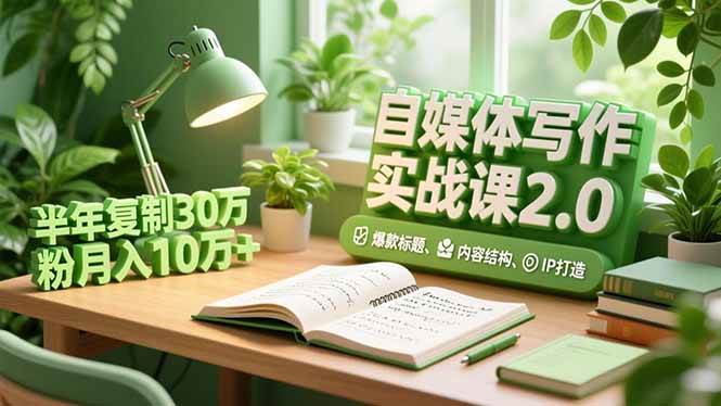 (16734期)自媒体写作实战课2.0,爆款标题、内容结构、IP打造,半年复制30万粉月入10万+-资源之家 (16734期)自媒体写作实战课2.0,爆款标题、内容结构、IP打造,半年复制30万粉月入10万+-资源之家