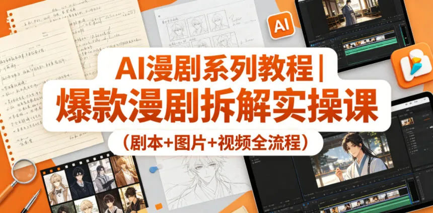 AI漫剧系列教程|爆款漫剧拆解实操课(剧本+图片+视频全流程) AI漫剧系列教程|爆款漫剧拆解实操课(剧本+图片+视频全流程)