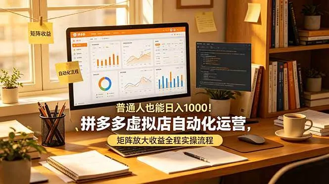 (19022期)普通人也能日入 1000!拼多多虚拟店自动化运营,矩阵放大收益全程实操流程-资源之家 (19022期)普通人也能日入 1000!拼多多虚拟店自动化运营,矩阵放大收益全程实操流程-资源之家