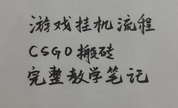 游戏挂G全流程笔记分享,CSGO游戏搬砖,小白看了当天学会见收益【揭秘】 游戏挂G全流程笔记分享,CSGO游戏搬砖,小白看了当天学会见收益【揭秘】