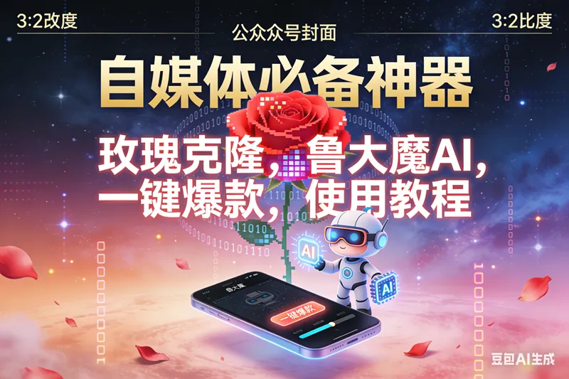 （16912期）玫瑰克隆神器，鲁大魔，ai，自媒体必备软件，一键爆款工具，详细教程