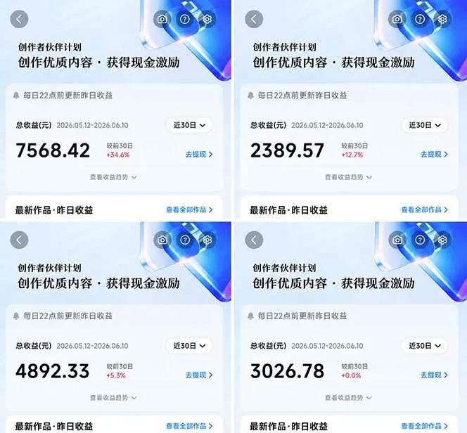 （18869期）抖音伙伴计划最新玩法，无需配音剪辑，10分钟出一条原创视频，轻松日入三位数