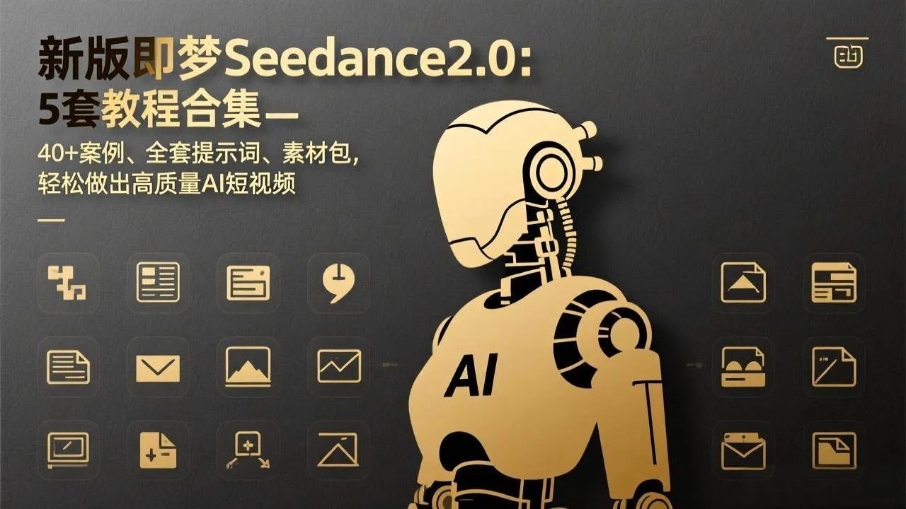 （17398期）新版即梦Seedance2.0：5套教程合集，40+案例、全套提示词、素材包，轻松做出高质量AI短视频