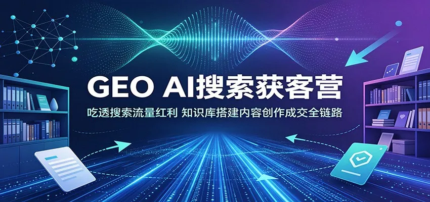 GEO AI搜索获客营:吃透搜索流量红利,知识库搭建内容创作成交全链路 GEO AI搜索获客营:吃透搜索流量红利,知识库搭建内容创作成交全链路