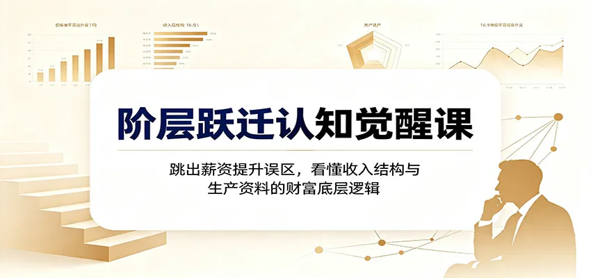阶层跃迁认知觉醒课:跳出薪资提升误区,看懂收入结构与生产资料的财富底层逻辑 阶层跃迁认知觉醒课:跳出薪资提升误区,看懂收入结构与生产资料的财富底层逻辑