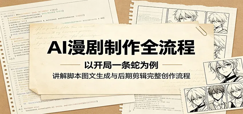 AI漫剧制作全流程:以开局一条蛇为例,讲解脚本图文生成与后期剪辑完整创作流程 AI漫剧制作全流程:以开局一条蛇为例,讲解脚本图文生成与后期剪辑完整创作流程