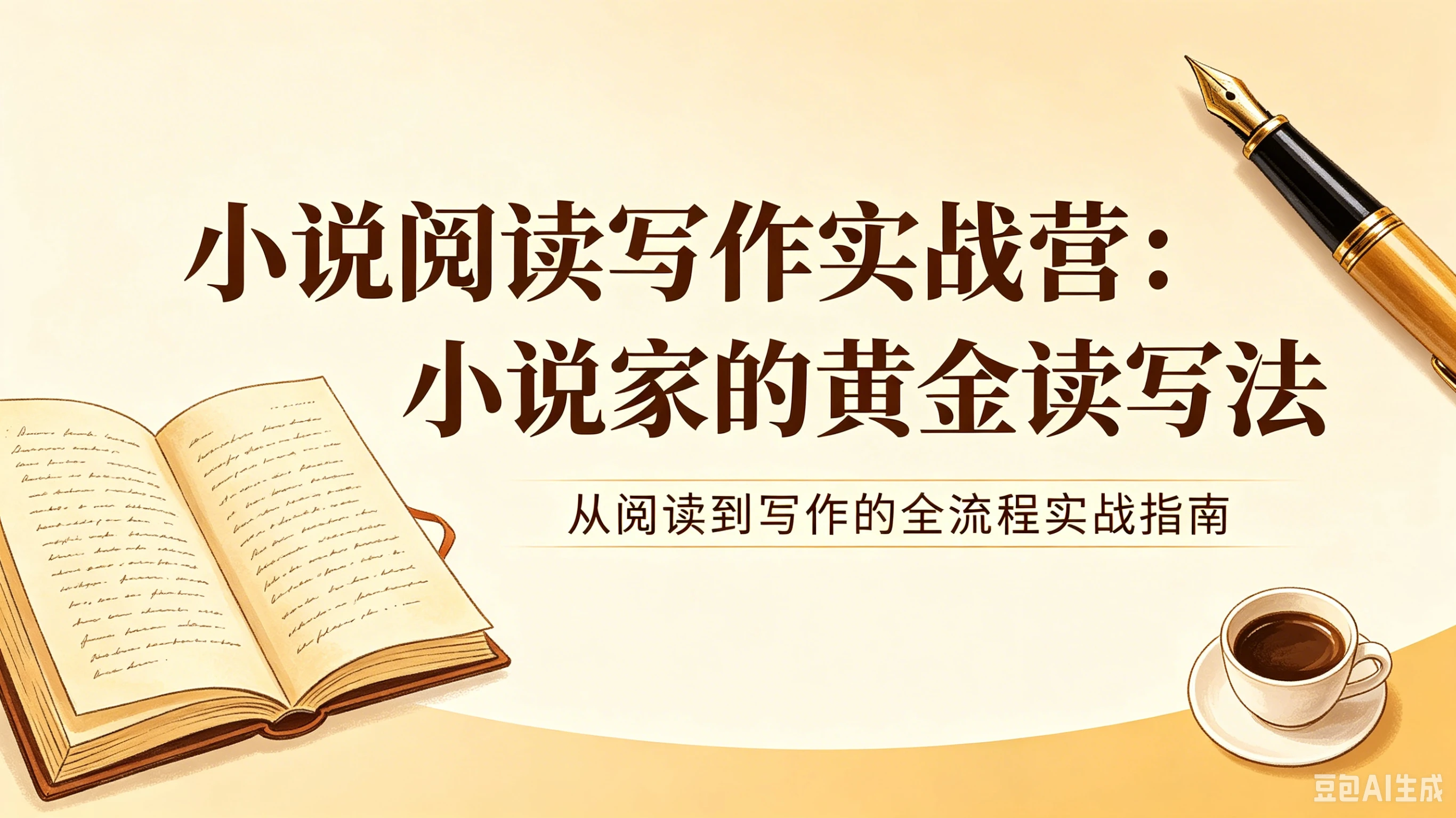【精】小说阅读写作实战营：小说家的黄金读写法，从阅读到写作的全流程实战指南