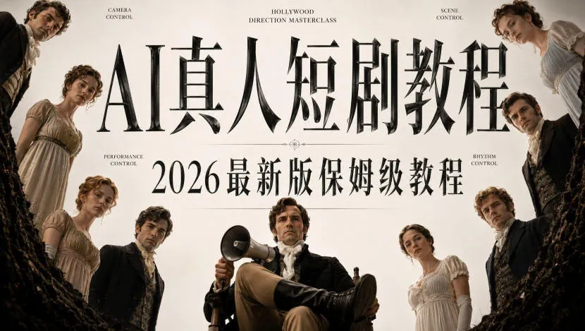 AI真人短剧制作全流程,AI视频大佬专为零基础研制的AI短剧教程,保姆级教程,新手一学就会!