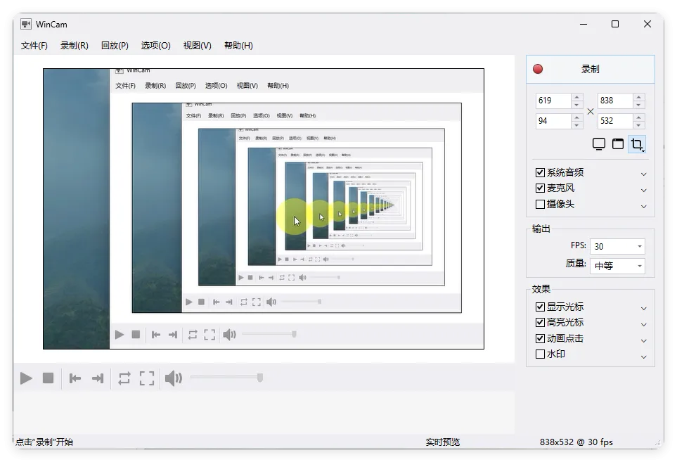 WinCAM屏幕录像v4.3.0.0中文版