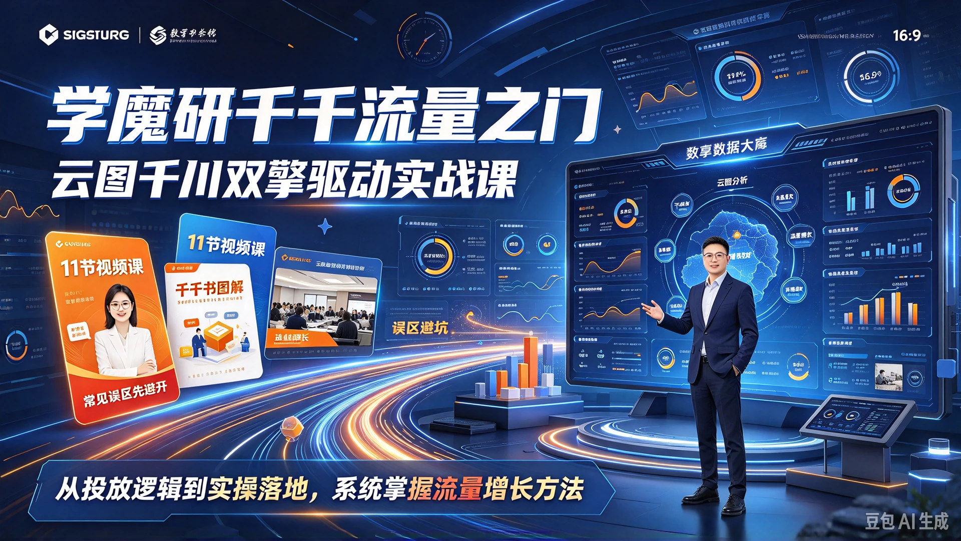 【精】学魔研千千流量之门云图千川双擎驱动实战课，11节视频课配千千书图解，这几个常见误区先避开