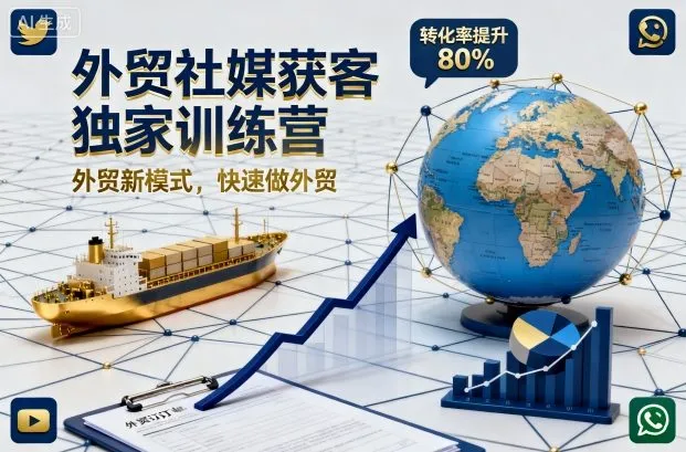 外贸社媒获客独家训练营，外贸新模式，快速做外贸(更新26年08月21日)
