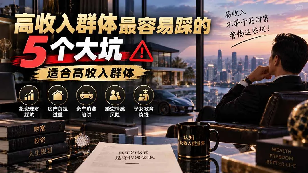 付费文章：高收入群体最容易踩的5个大坑，适合高收入群体