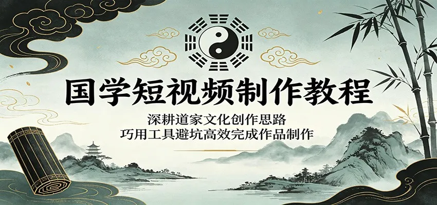 国学短视频制作教程:深耕道家文化创作思路,巧用工具避坑高效完成作品制作 国学短视频制作教程:深耕道家文化创作思路,巧用工具避坑高效完成作品制作