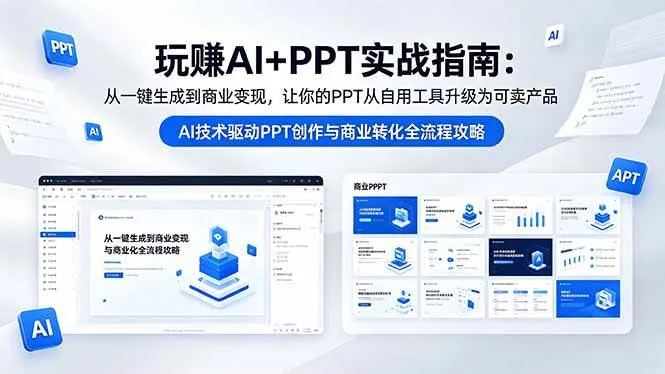 (18448期)玩赚AI+PPT实战指南-更新5月13:从一键生成到商业变现,让你的PPT从自用工具升级为可卖产品 (18448期)玩赚AI+PPT实战指南-更新5月13:从一键生成到商业变现,让你的PPT从自用工具升级为可卖产品
