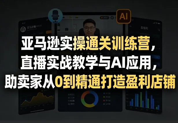 亚马逊实操通关训练营,直播实战教学与AI应用,助卖家从0到精通打造盈利店铺(更新7月3日) 亚马逊实操通关训练营,直播实战教学与AI应用,助卖家从0到精通打造盈利店铺(更新7月3日)