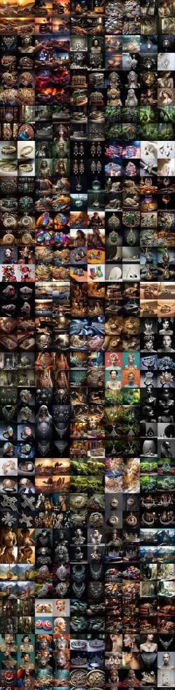 460+专业Midjourney珠宝摄影AI提示词戒指，项链-耳环-手链-宝石等，立即开始创作珠宝艺术