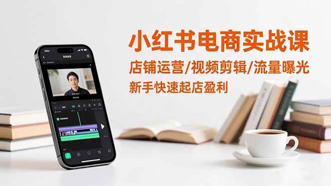 （16536期）小红书电商实战课：店铺运营/视频剪辑/流量曝光，新手快速起店盈利