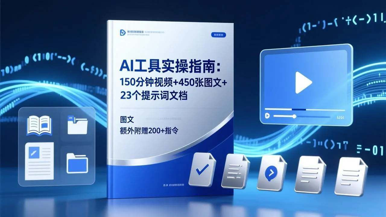 (17504期)AI工具实操指南:150分钟视频+450张图文+23个提示词文档,额外附赠200+指令-资源之家 (17504期)AI工具实操指南:150分钟视频+450张图文+23个提示词文档,额外附赠200+指令-资源之家