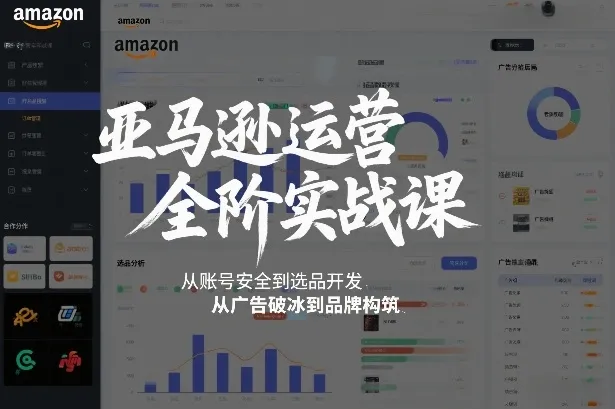 亚马逊运营全阶实战课，从账号安全到选品开发，从广告破冰到品牌构筑（更新2026年2月）