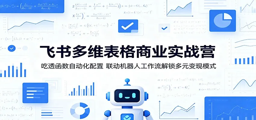 飞书多维表格商业实战营:吃透函数自动化配置,联动机器人工作流解锁多元变现模式 飞书多维表格商业实战营:吃透函数自动化配置,联动机器人工作流解锁多元变现模式