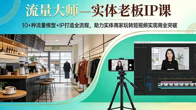 (17638期)流量大师—实体老板IP课:10+种流量模型+IP打造全流程,助力实体商家玩转短视频实现商业突破-资源之家 (17638期)流量大师—实体老板IP课:10+种流量模型+IP打造全流程,助力实体商家玩转短视频实现商业突破-资源之家