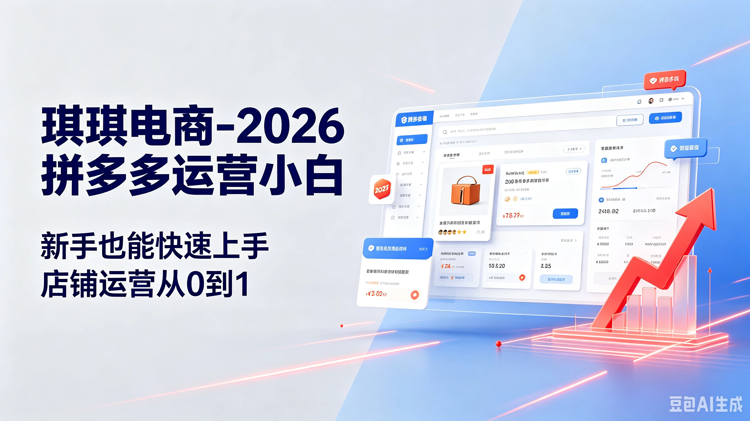 【精】琪琪电商-2026拼多多运营小白，新手也能快速上手，店铺运营从0到1