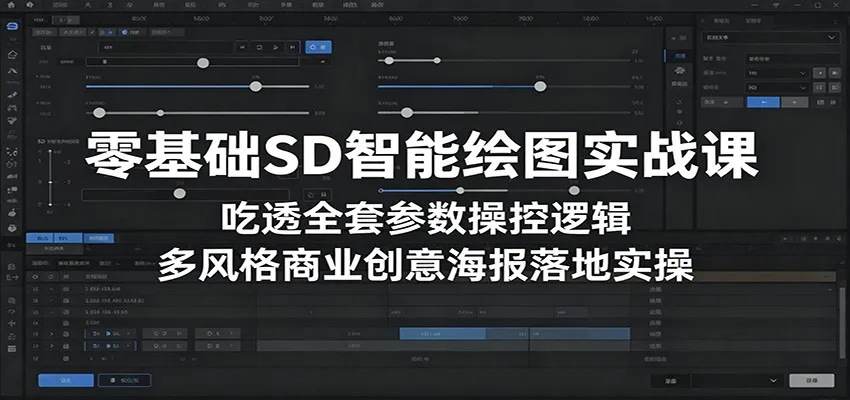 零基础SD智能绘图实战课：吃透全套参数操控逻辑，多风格商业创意海报落地实操