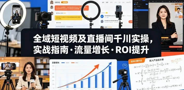 【精】老赵·全域短视频及直播间千川实操，实战指南·流量增长·ROI提升（26年6月更新）