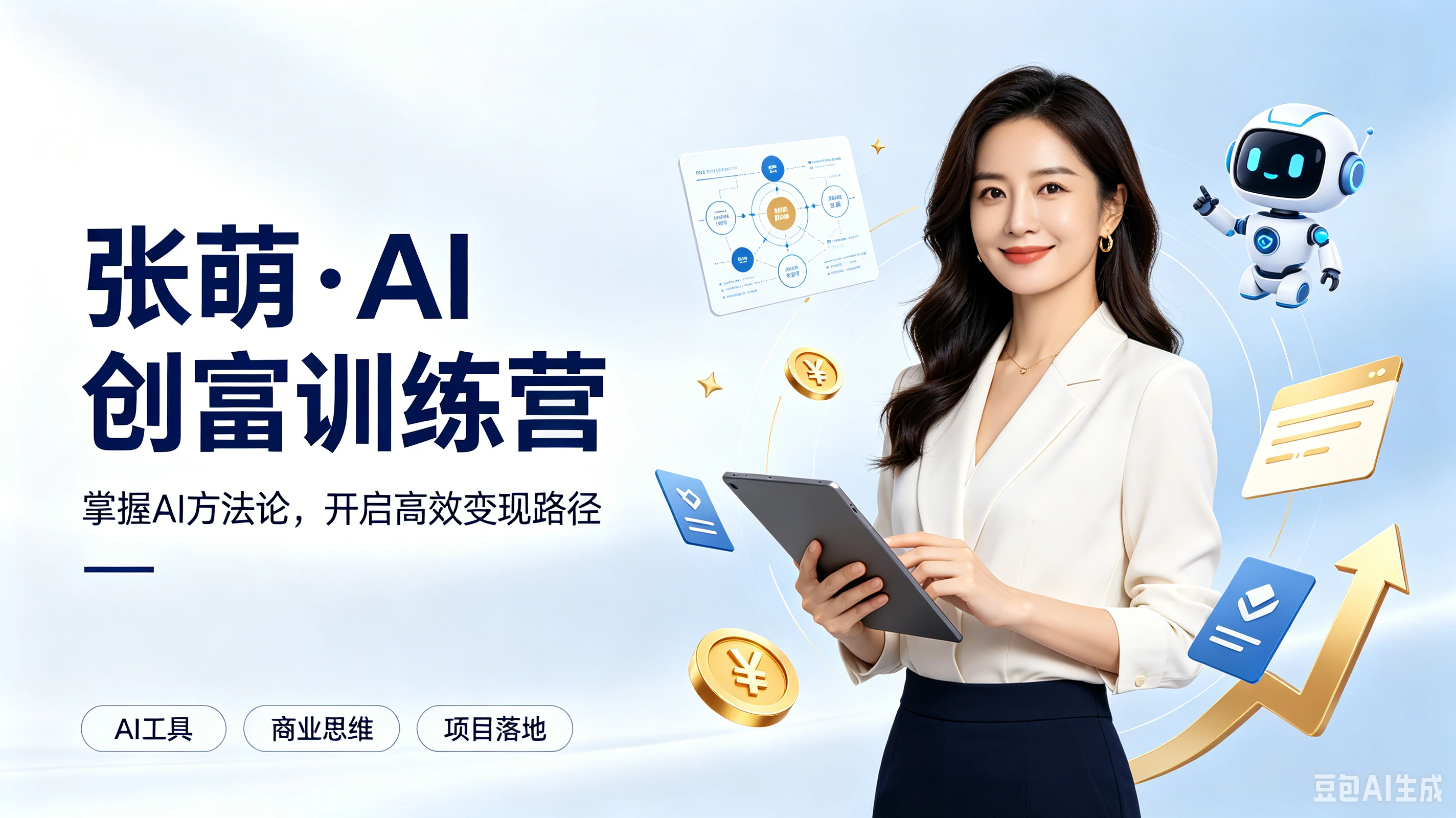 【精】张萌·AI创富训练营，掌握AI方法论，开启高效变现路径