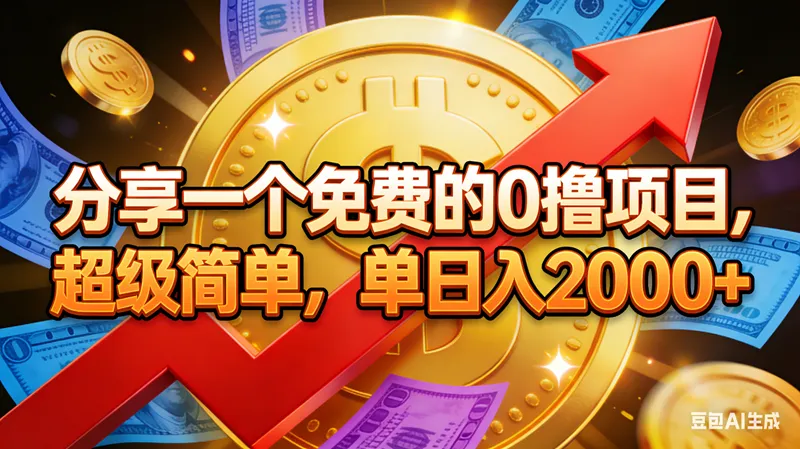 （16829期）分享一个免费的0撸项目，超级简单，单日入2000+