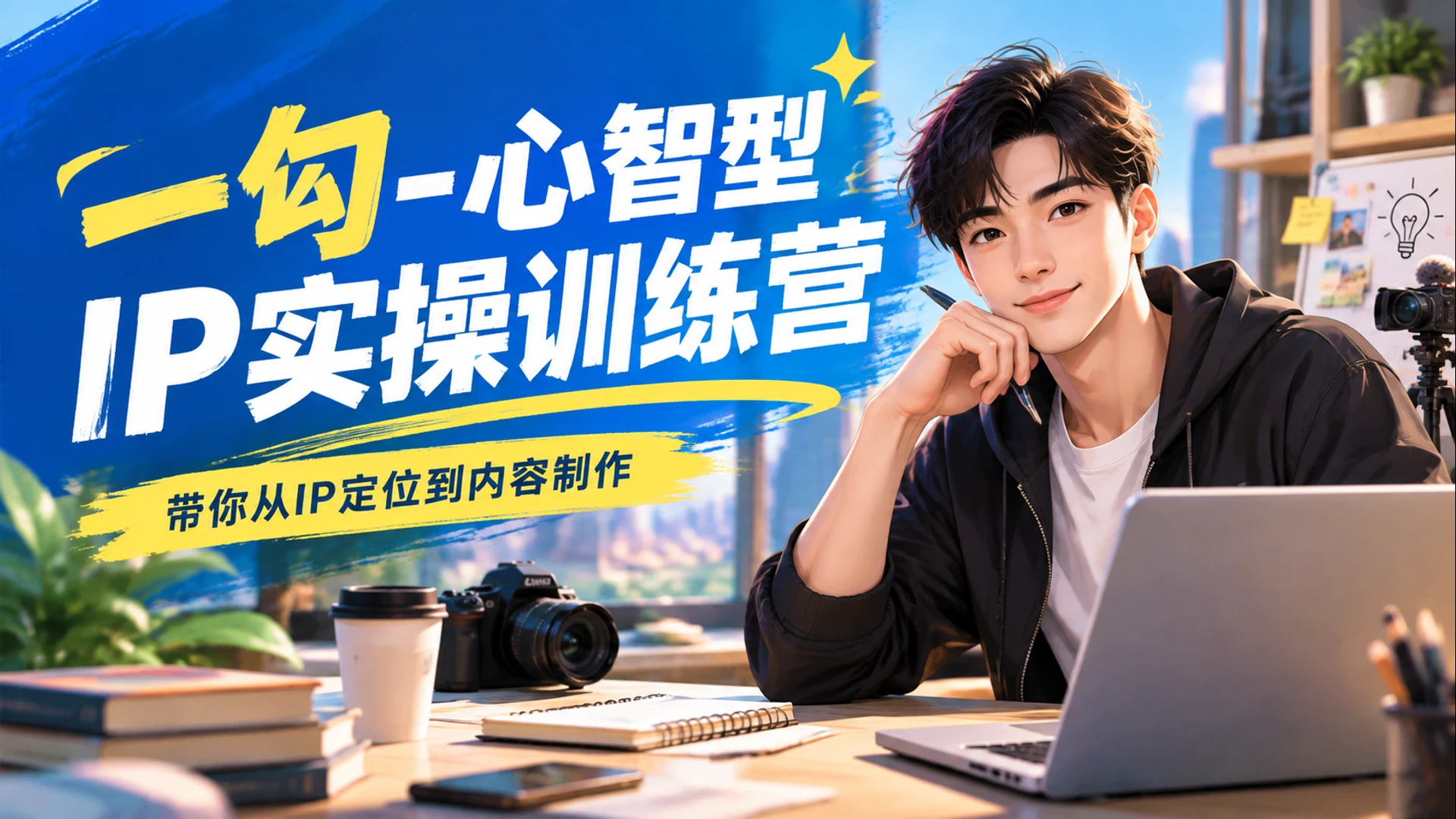 【精】一勾 - 心智型IP实操训练营，带你从IP定位到内容制作